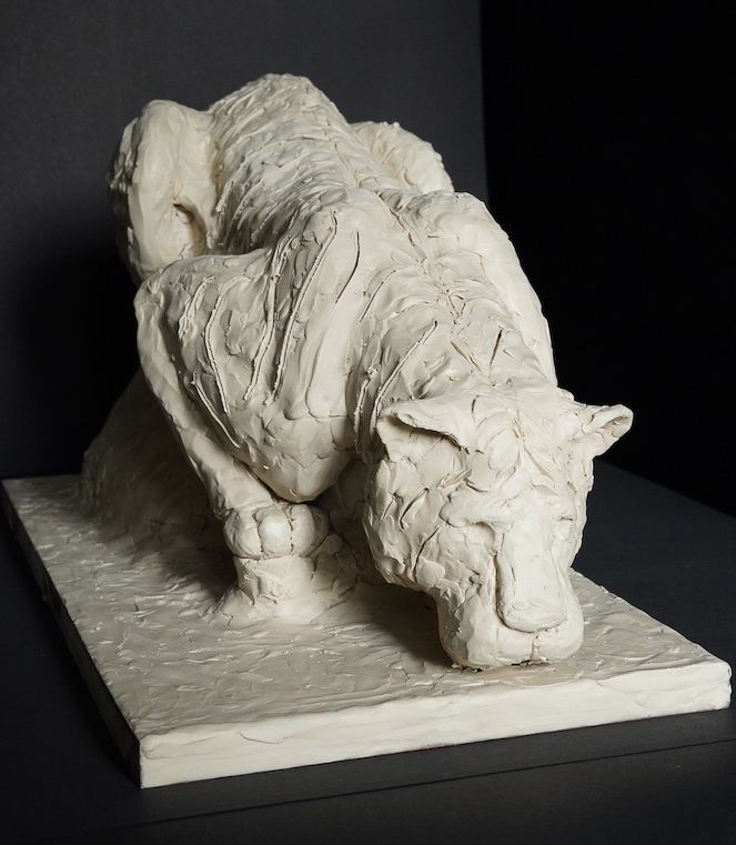 Finished tiger sculpture